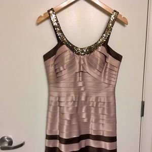 Adrianna Papell Boutique Satin Cocktail Dress